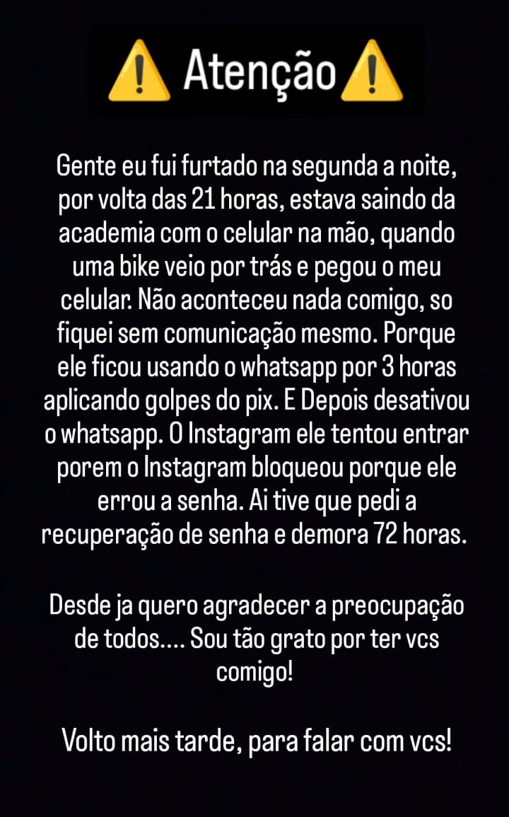 Rauan Szalachowiczy se manifesta após sumiço 
