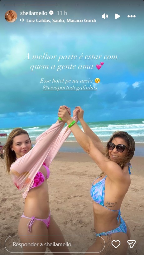 Sheila Mello com a filha, Brenda - Foto: Reprodução / Instagram @sheilamello