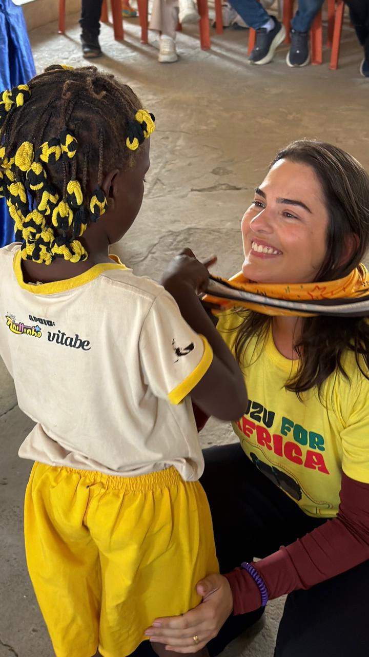 Thiara Palmieri leva o filho, Heitor, para missão humanitária em Angola - Foto: Divulgação