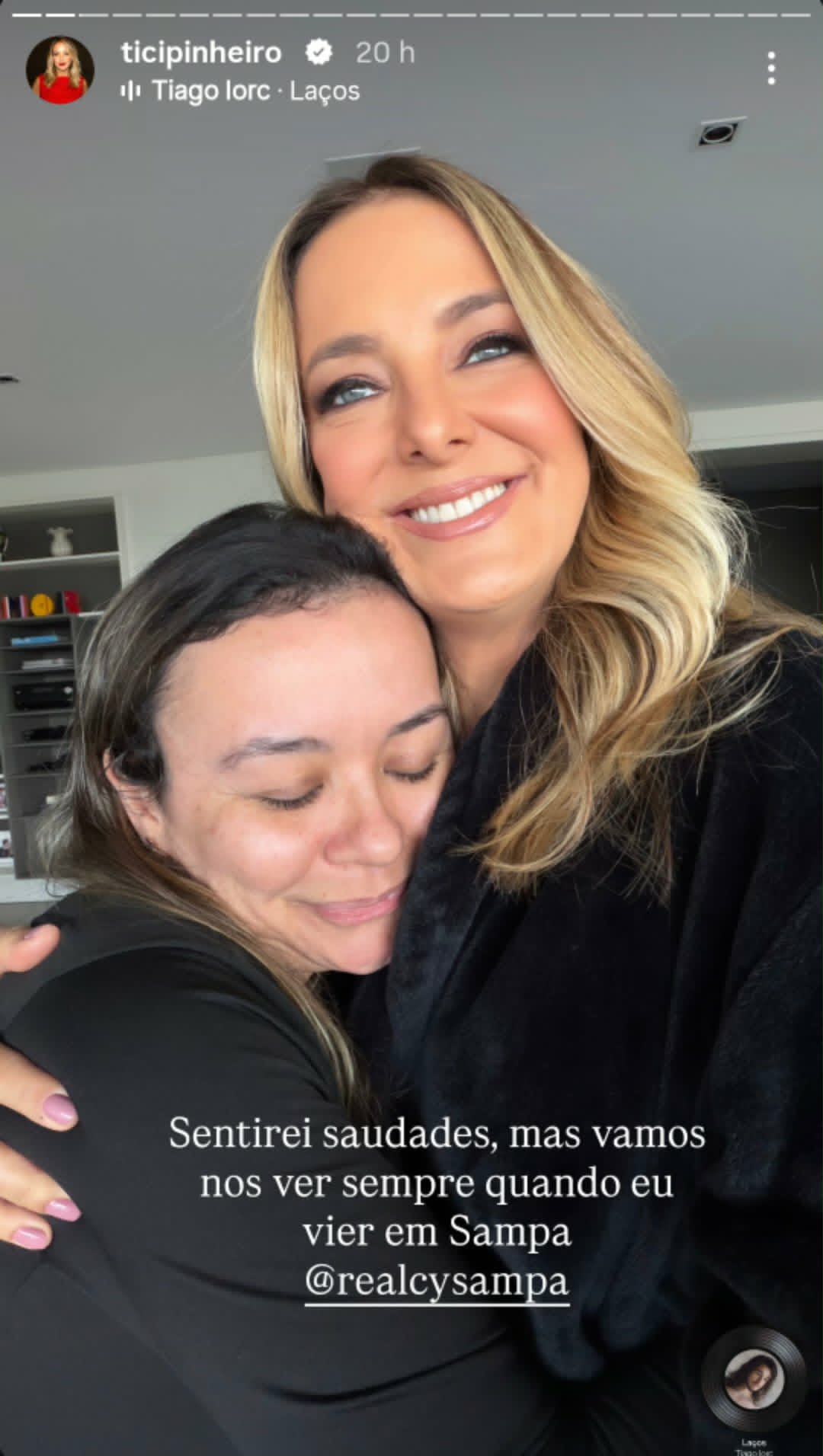 Ticiane Pinheiro mostra despedida antes de se mudar para o RJ - Foto: Reprodução/Instagram