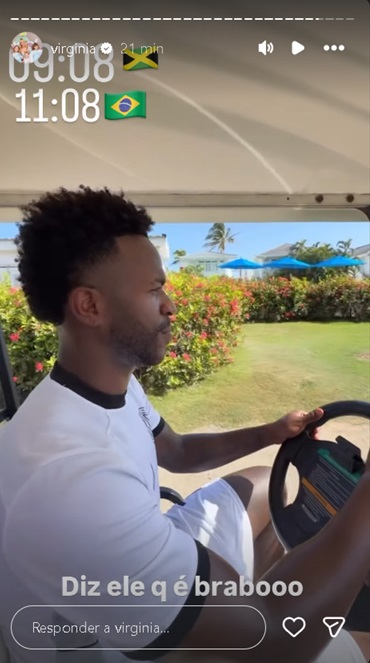 Virginia e Vini Jr estendem férias românticas em Montego Bay, na Jamaica — Foto: Reprodução/Instagram