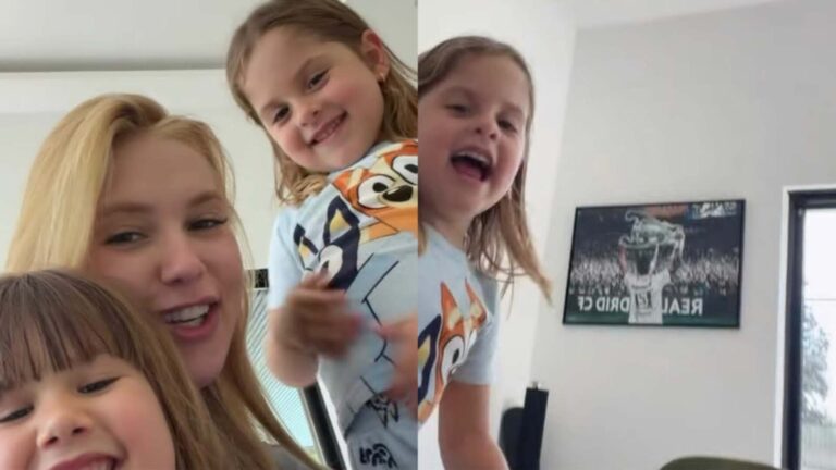 Virginia não esconde e mostra que está com os filhos na casa de Vini Jr. em Madrid