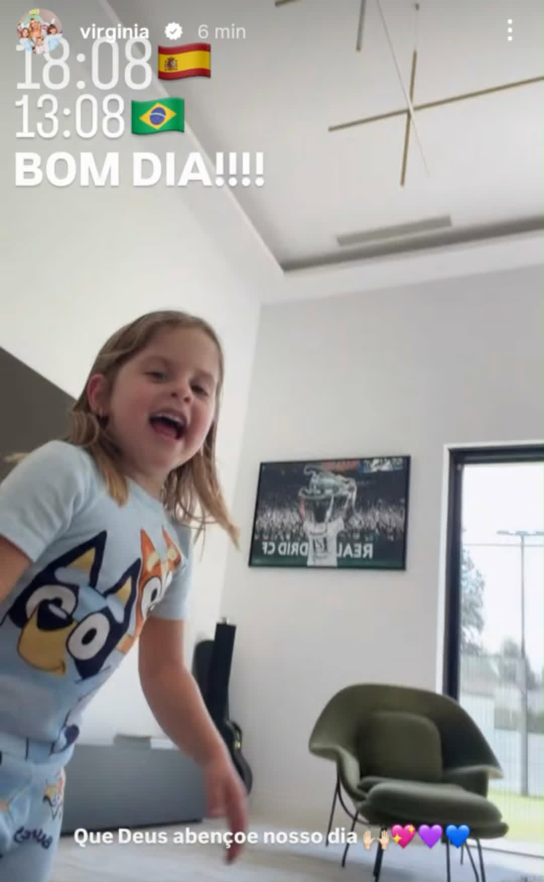 Virginia mostra que está em Madrid com os filhos - Foto: Reprodução/Instagram