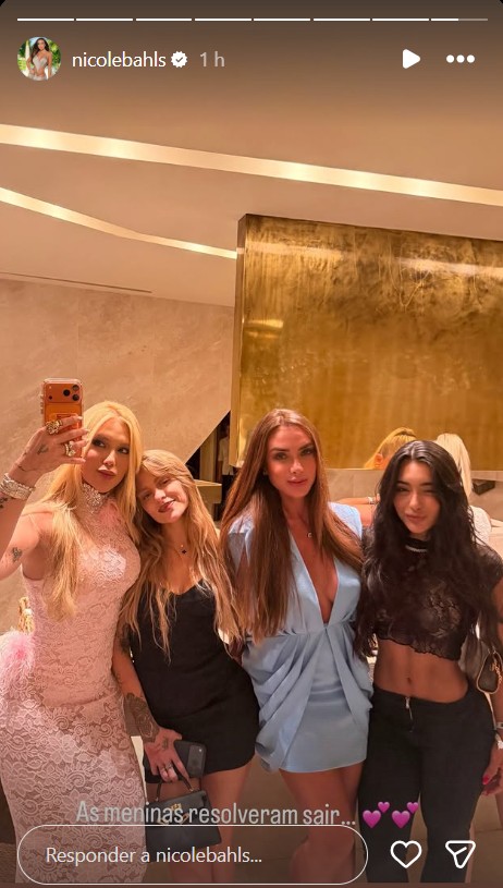 Virginia curte noitada com Luisa Sonza, Nicole Bahls e Duda Freire - Foto: Reprodução / Instagram @nicolebahls