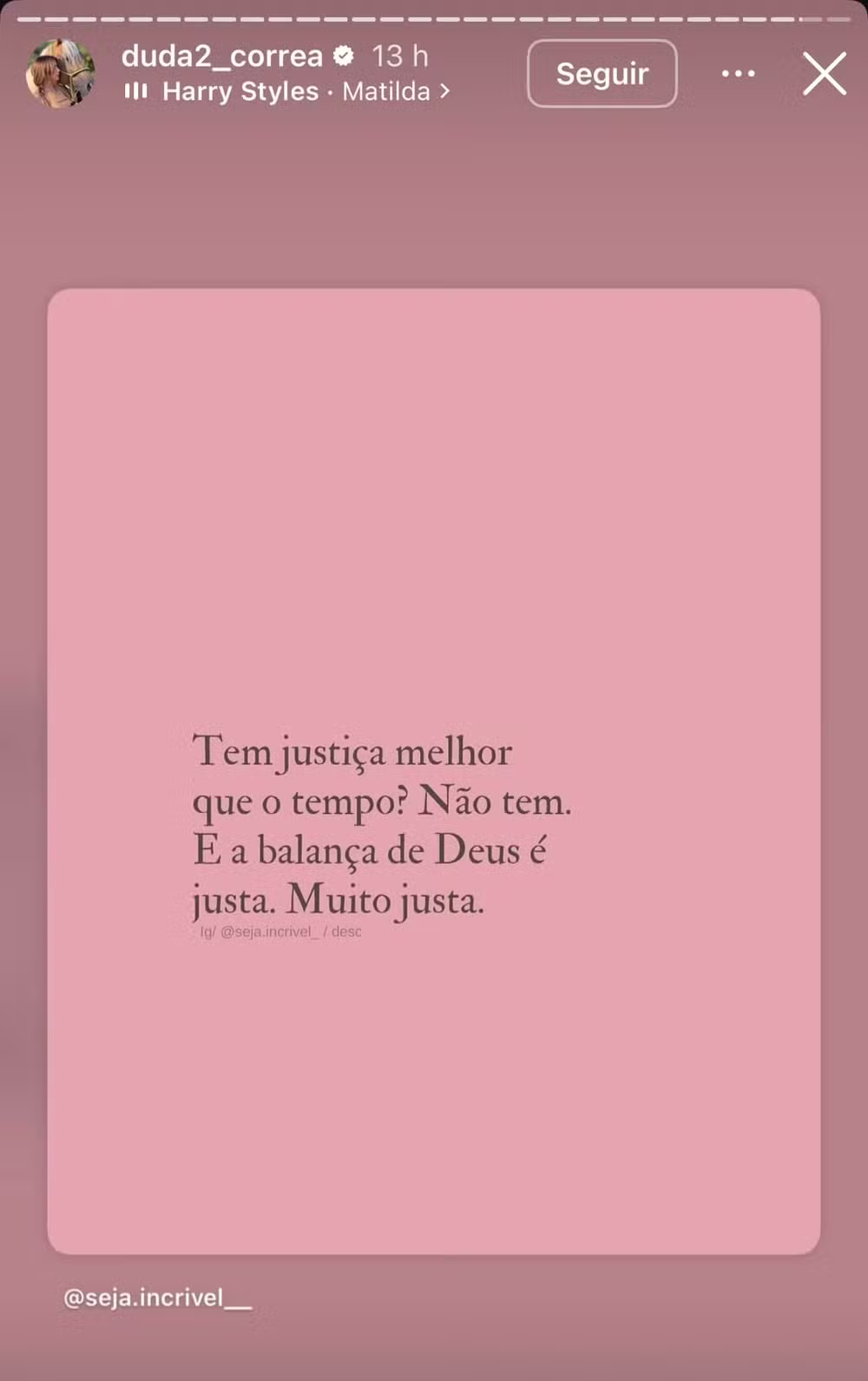 Storie Duda Corrêa - Foto: Reprodução/Instagram