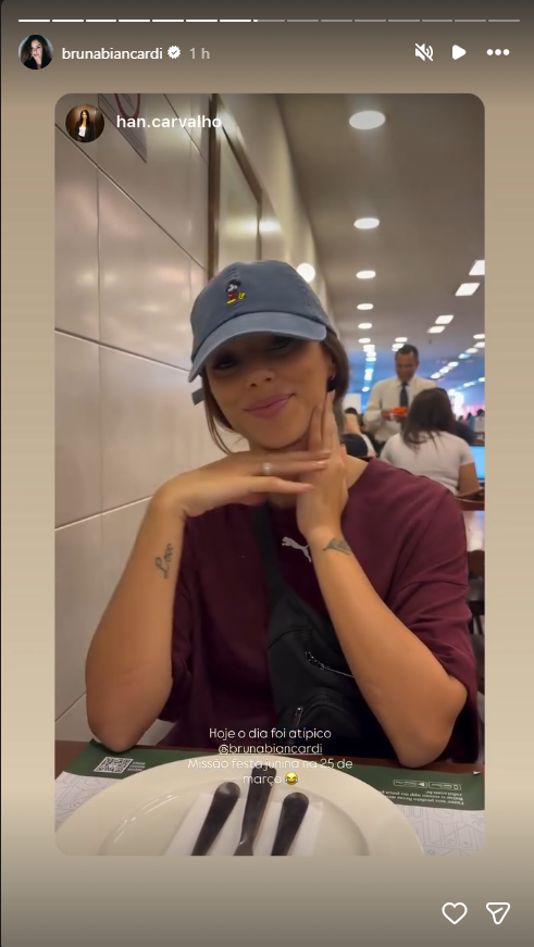 Storie Bruna Biancardi - Foto: Reprodução/Instagram