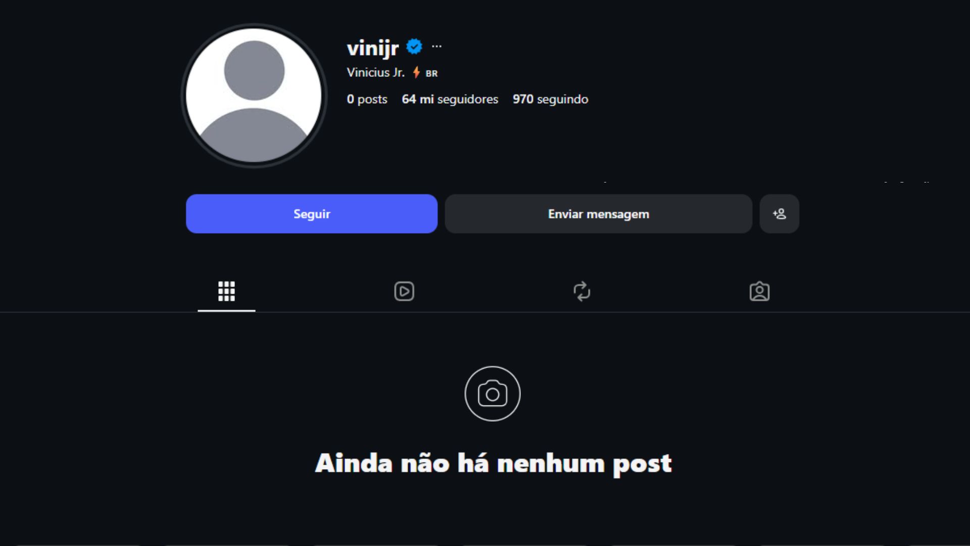 Perfil de Vini Jr. no Instagram - Foto: Reprodução/Instagram