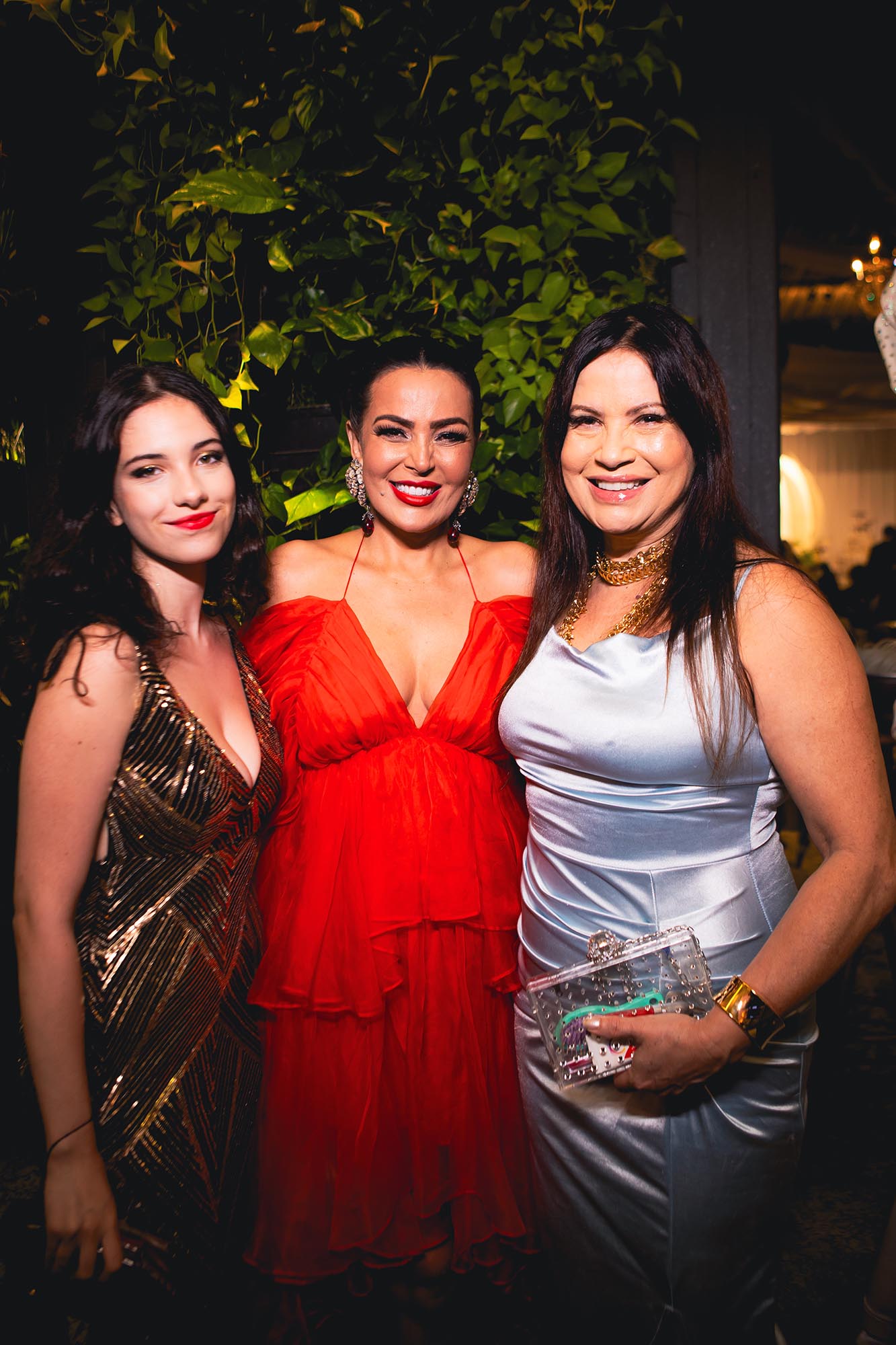 Gardênia Cavalcanti com Isadora Ribeiro e sua filha, Valentine - Foto: Improvemntbr