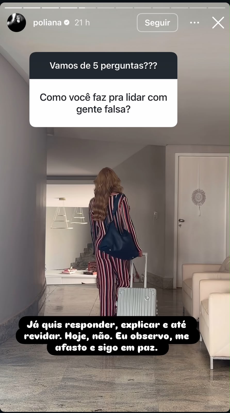 Poliana Rocha confessou como lida com 'pessoas falsas' - Foto: Reprodução/Instagram @poliana