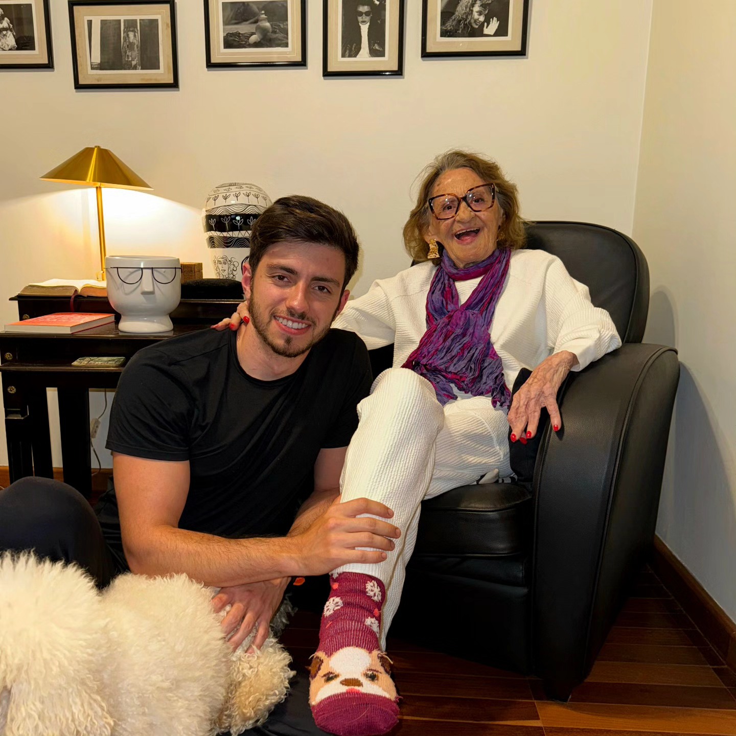 Laura Cardoso e o bisneto — Foto: Reprodução/Instagram