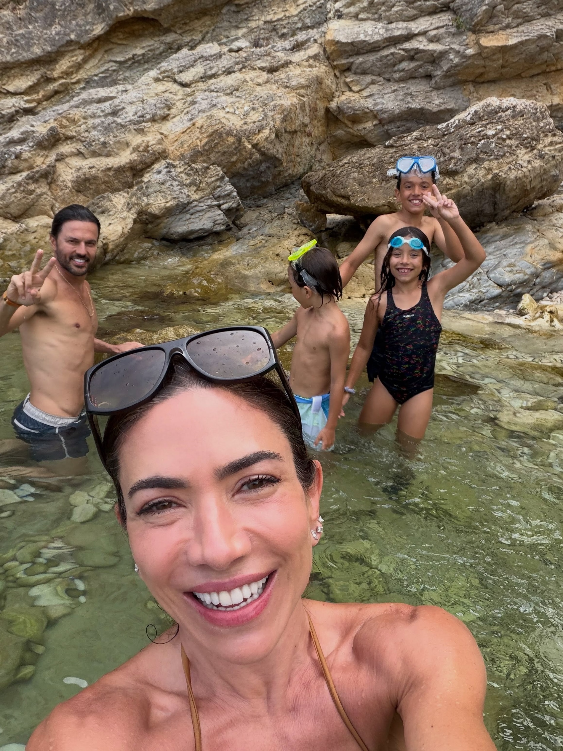 Patricia Abravanel e Fábio Faria e os filhos — Foto: Reprodução/ Instagram @patriciaabravanel