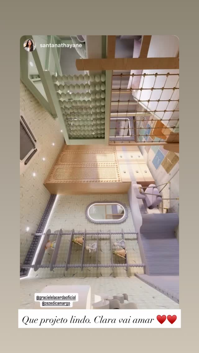 Projeto do quarto da filha de Zezé Di Camargo e Graciele Lacerda - Foto: Instagram