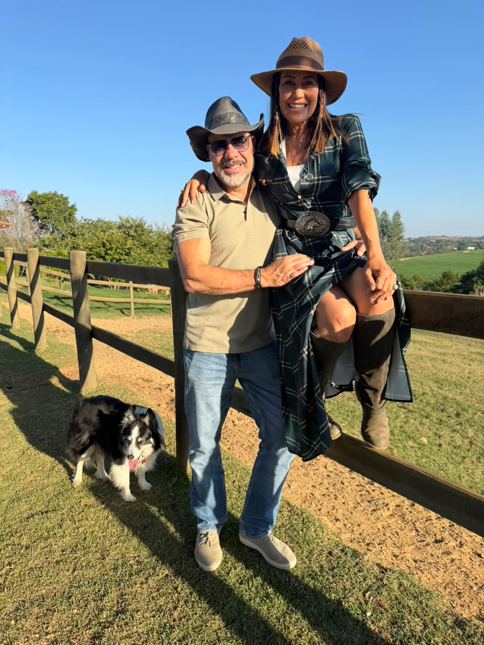 Solange Frazão com o namorado, Adhemar Cabral - Foto: Divulgação