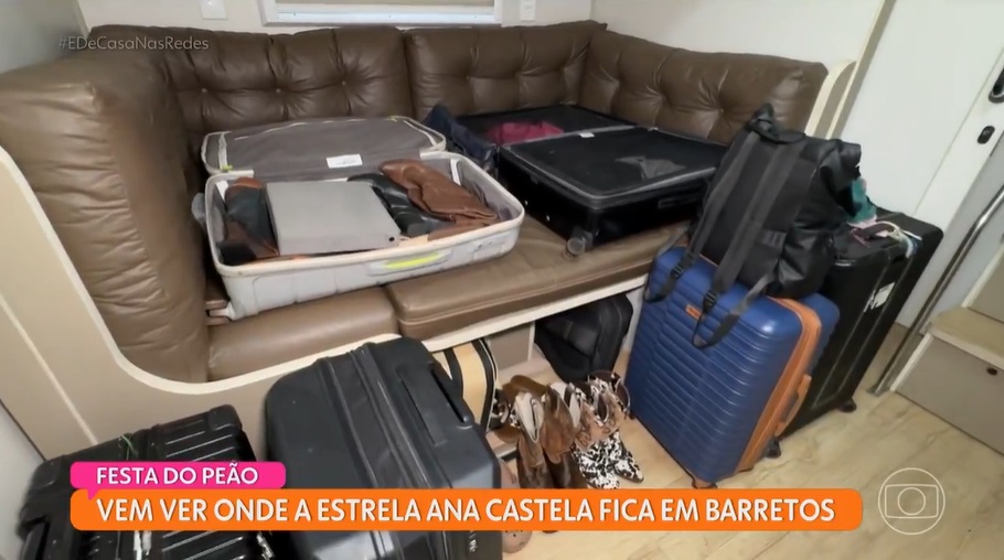 Ana Castela está acampada com amigos em Barretos — Foto: Globo