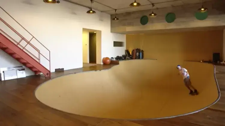 Pista de skate da casa de Murilo Benício