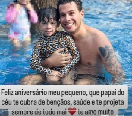 João Gustavo com o sobrinho, Leo, filho de Marília Mendonça - Foto: Reprodução / Instagram @gustavodveg