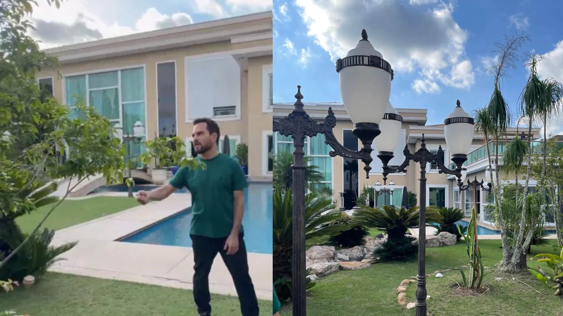 Fique por dentro: Aos 53 anos, cantor vive com a família em refúgio com cinema particular, horta e leões de mármore em SP