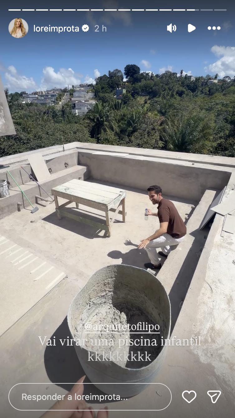 Hidromassagem gigante da nova mansão de Lore Improta - Foto: Reprodução / Instagram