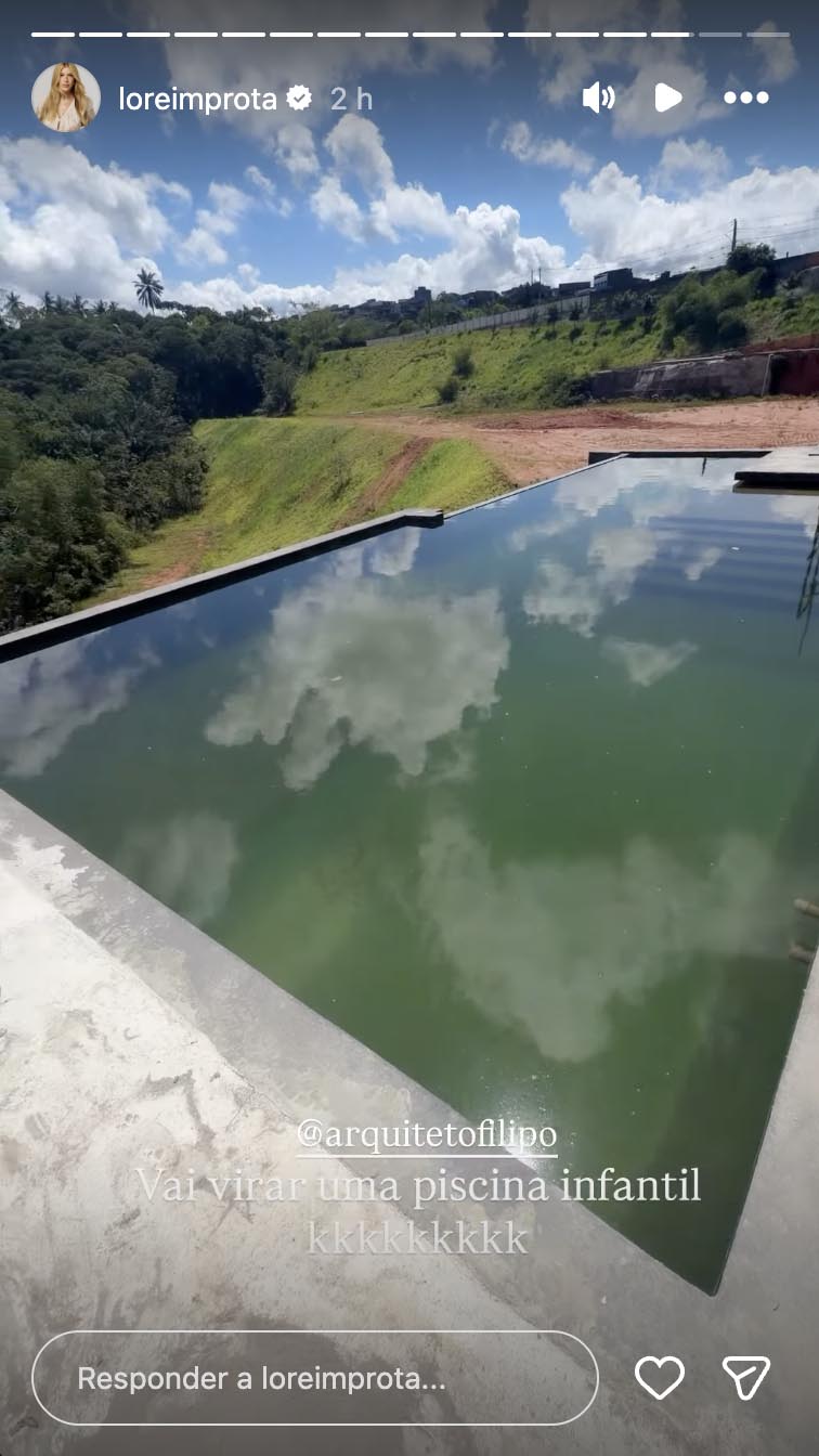 Piscina da nova mansão de Lore Improta - Foto: Reprodução / Instagram