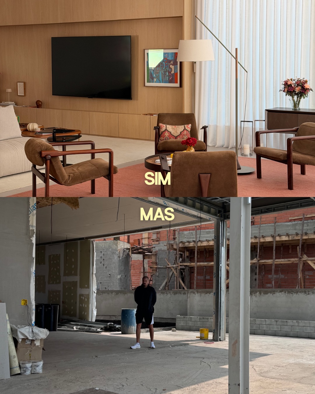 Mansão dos ex-BBBs Aline Gotschalg e Fernando Medeiros - Fotos: Reprodução / Instagram @alinegotschalg e @firmatomoveis