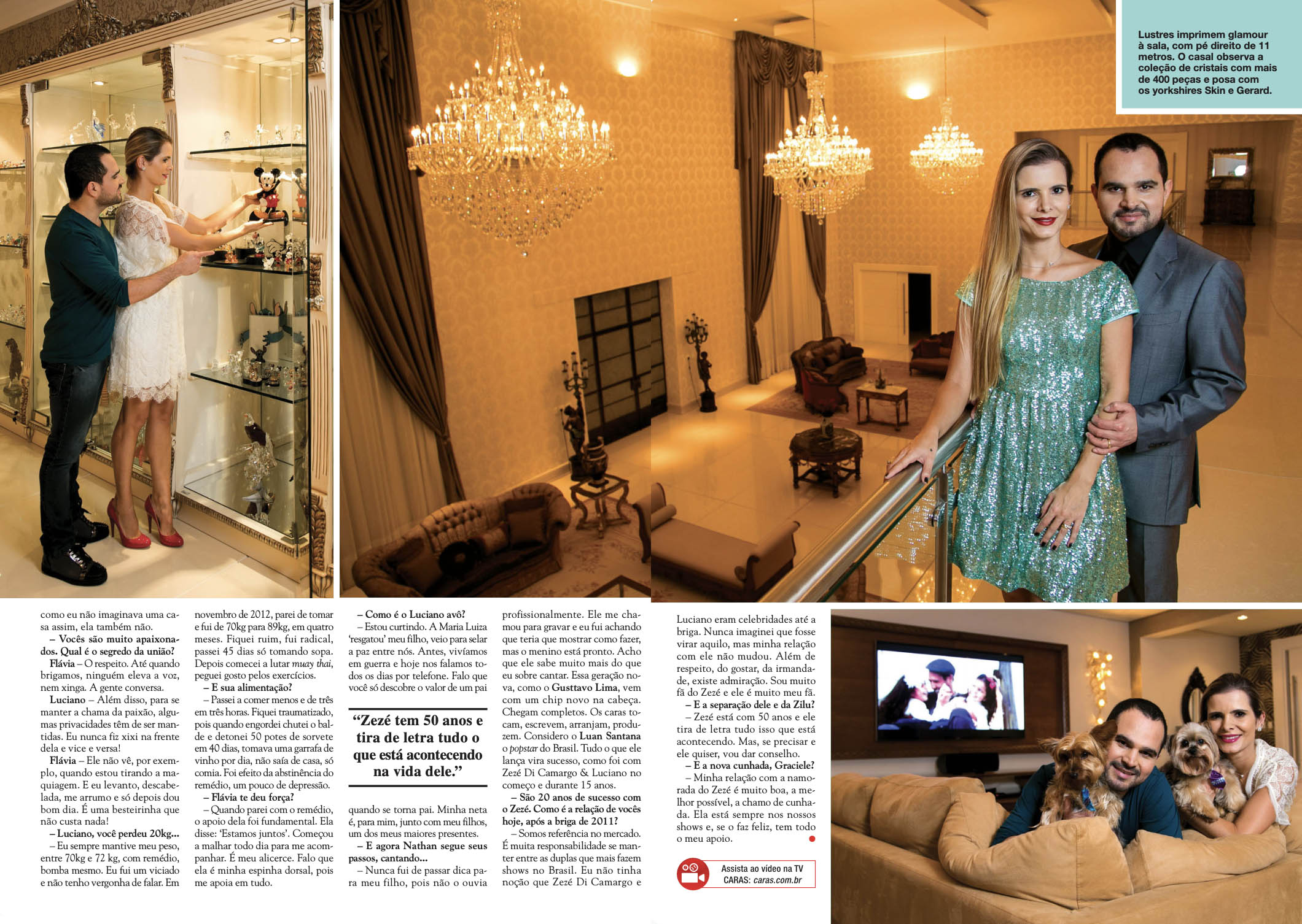 Matéria da Revista CARAS na mansão de Luciano Camargo - Foto: Arquivo CARAS