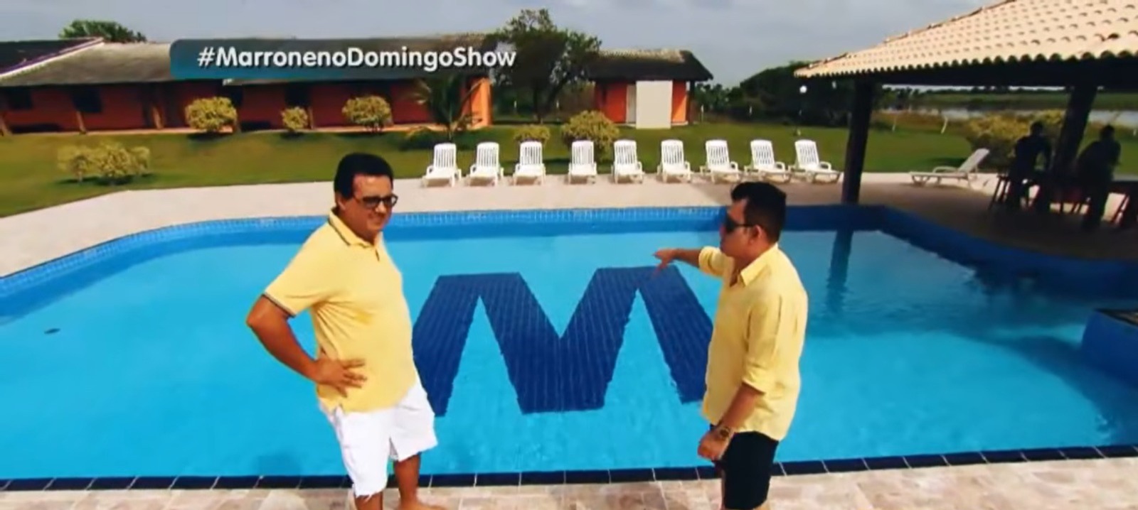 Piscina da fazenda de Marrone - Foto: Reprodução / Record TV
