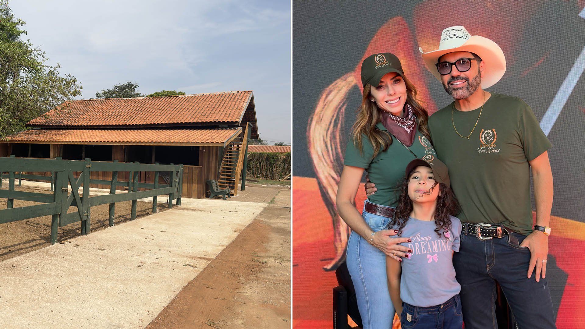 Com 11 cavalos, rancho do sertanejo Edson e de Deia Cypri fica a 1,5 km de casa e &eacute; um ref&uacute;gio para a fam&iacute;lia