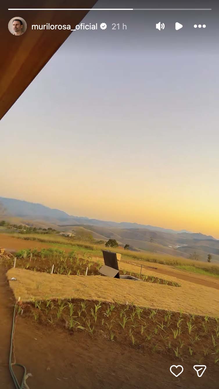 Murilo Rosa mostra a vista de seu rancho - Foto: Reprodução / Instagram