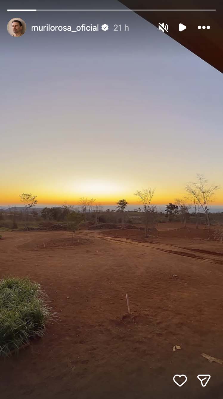 Murilo Rosa mostra a vista de seu rancho - Foto: Reprodução / Instagram