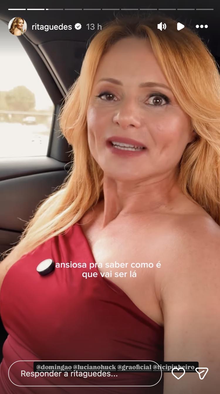 Rita Guedes apareceu sem óculos escuros nas redes sociais - Foto: Reprodução / Instagram