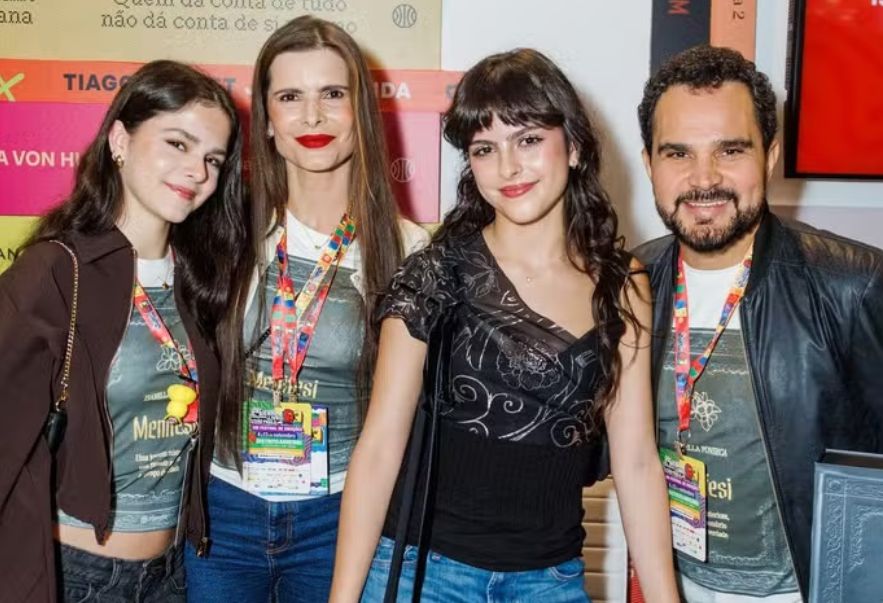 Helena, Flávia, Isabella e Luciano Camargo — Foto: Divulgação/Caldi Comunicação