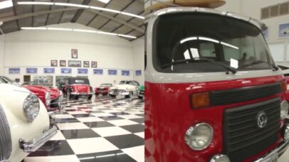Ex-piloto brasileiro guarda coleção de carros em garagem e impressiona com modelos raros