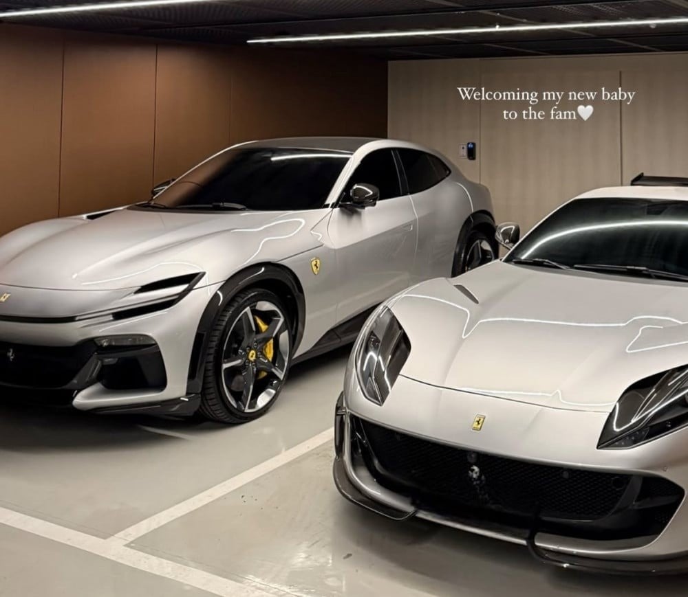 Modelos de Ferrari pertencem à famosa - Foto: Reprodução/Instagram