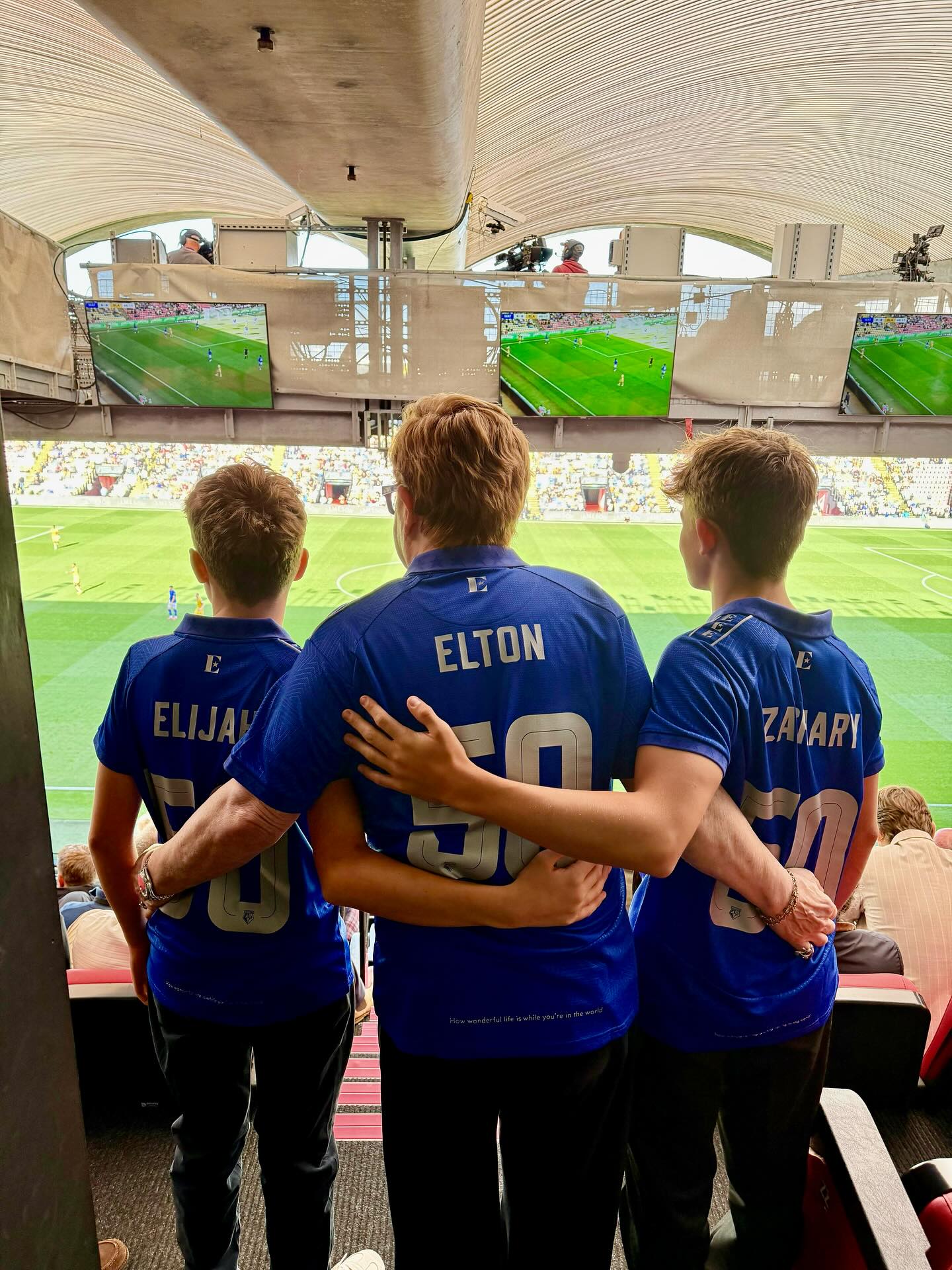 Elton John com os filhos - Foto: Instagram