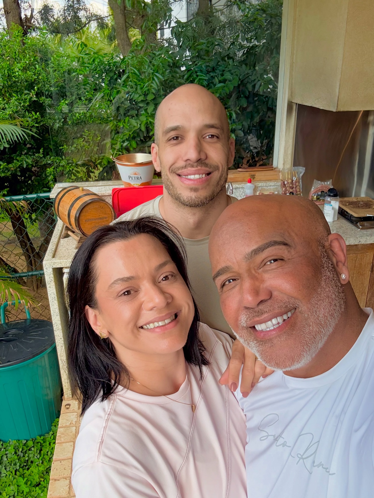 Rick com os filhos, Victor Henrique e Mônica — Foto: Reprodução/Instagram