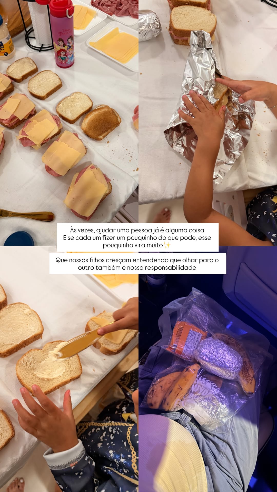 Biancardi leva Mavie para distribuir lanches - Foto: Instagram / Bruna Biancardi