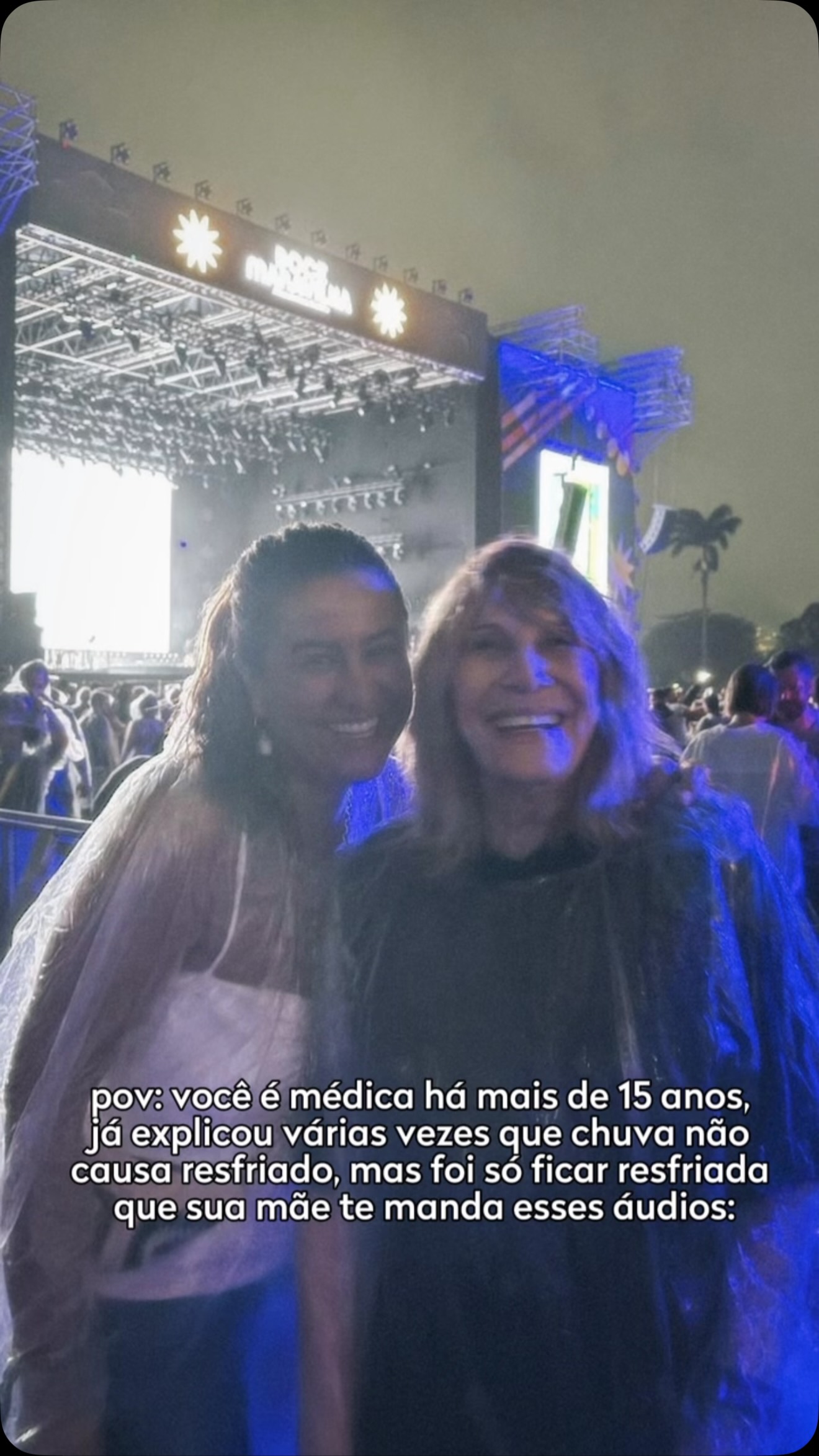 Renata Sorrah e a filha, a médica Mariana Simões — Foto: Reprodução/Instagram