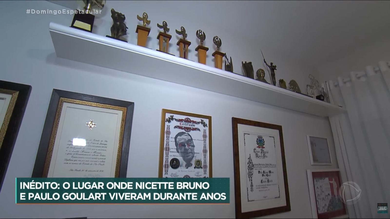 Escritório do apartamento de Nicette Bruno e Paulo Goulart em São Paulo - Foto: Reprodução / Record TV