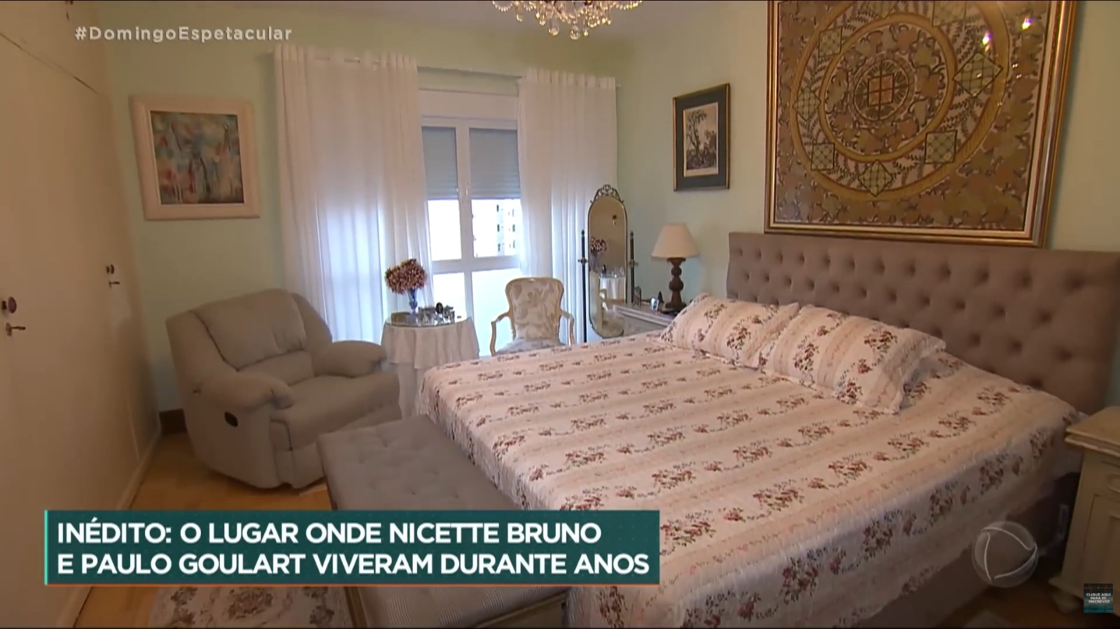 Quarto de Nicette Bruno e Paulo Goulart - Foto: Reprodução / Record TV