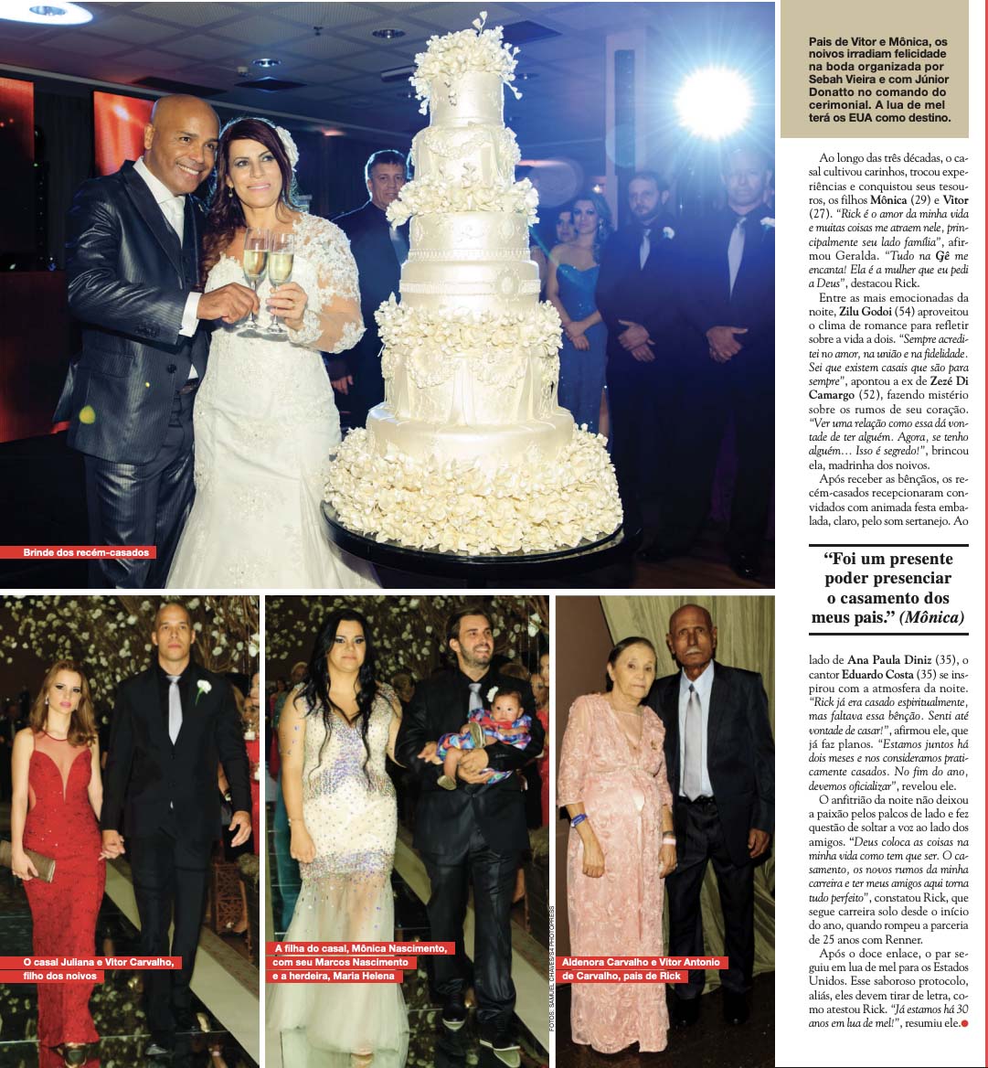 Casamento de Rick e Geraldo na Revista CARAS em 2015 - Foto: Arquivo CARAS