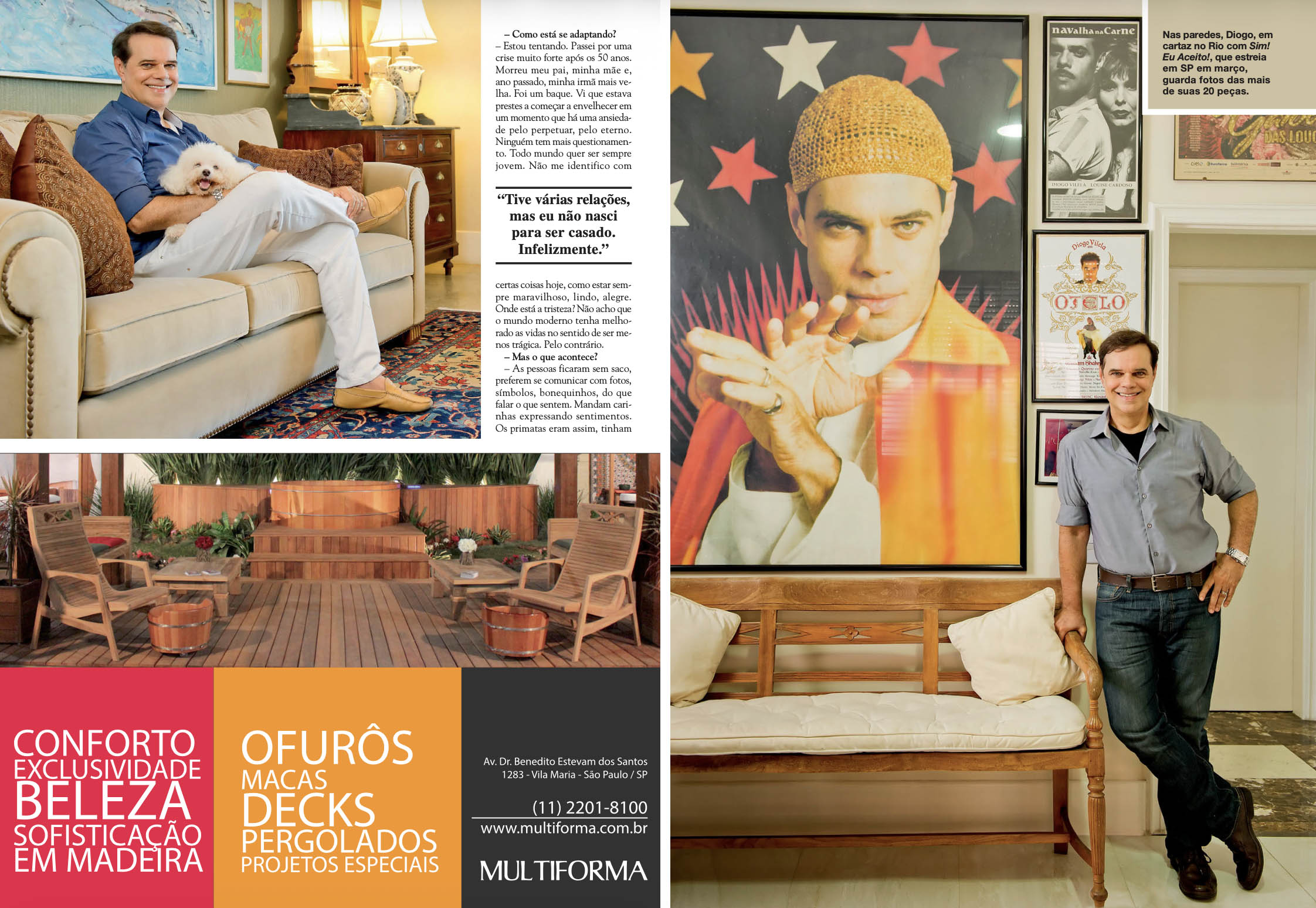 Entrevista de Diogo Vilela na revista CARAS em 2015 - Foto: Arquivo CARAS