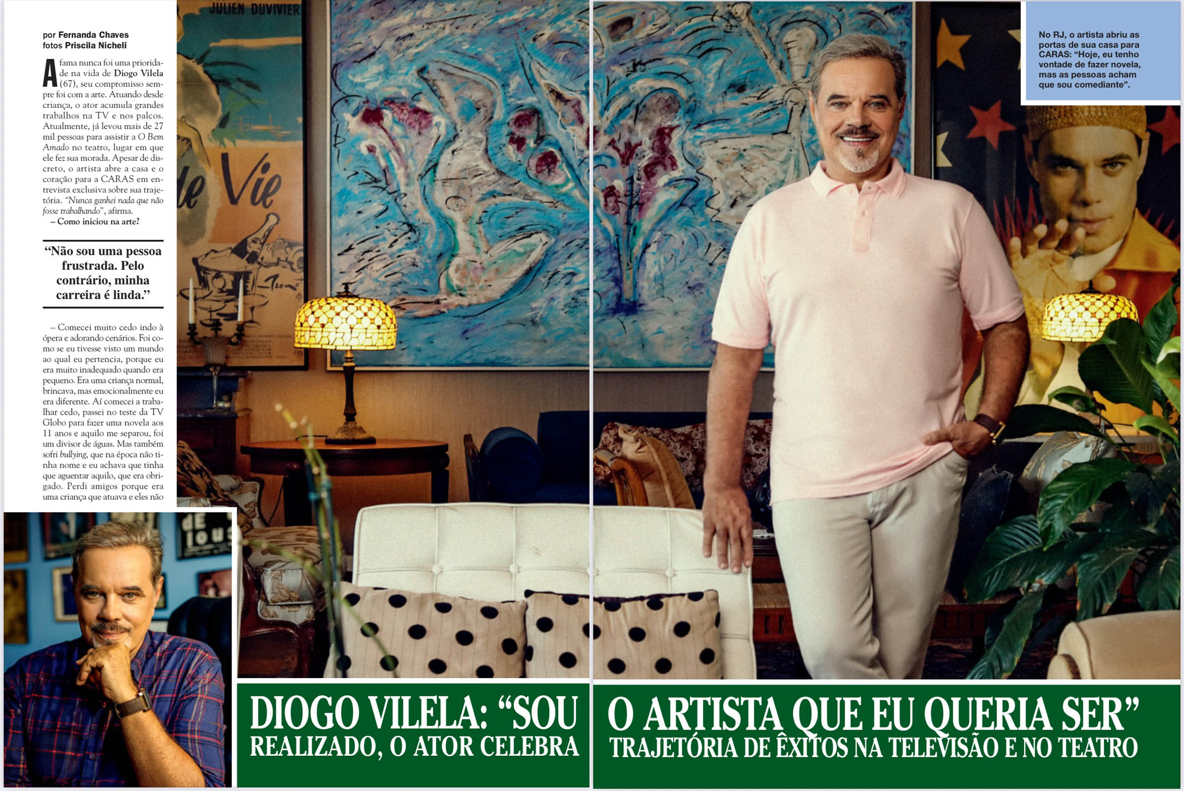 Entrevista de Diogo Vilela na revista CARAS em 2025 - Foto: Arquivo CARAS