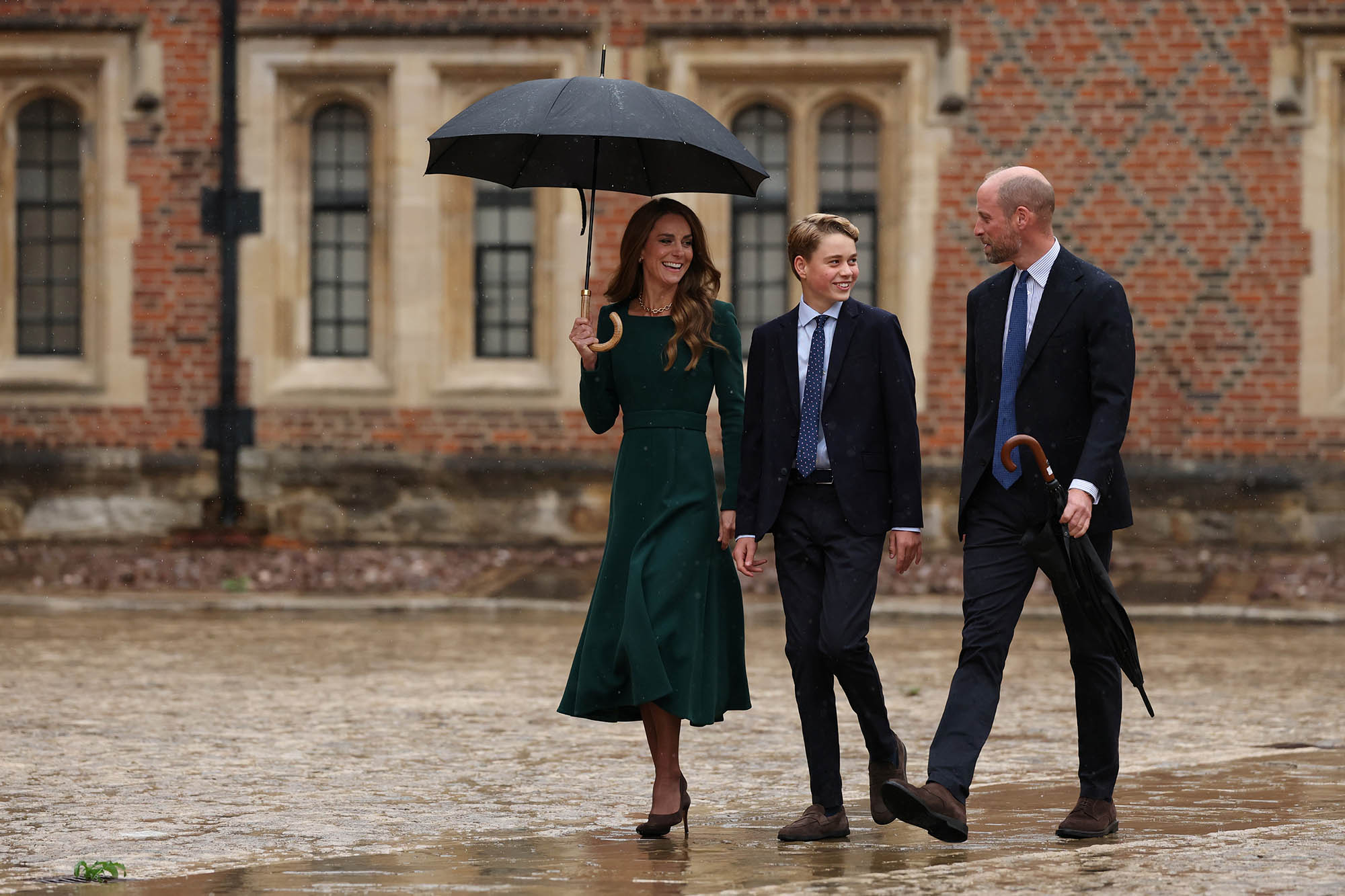 Kate Middleton, príncipe George e príncipe William - Foto: Getty Images