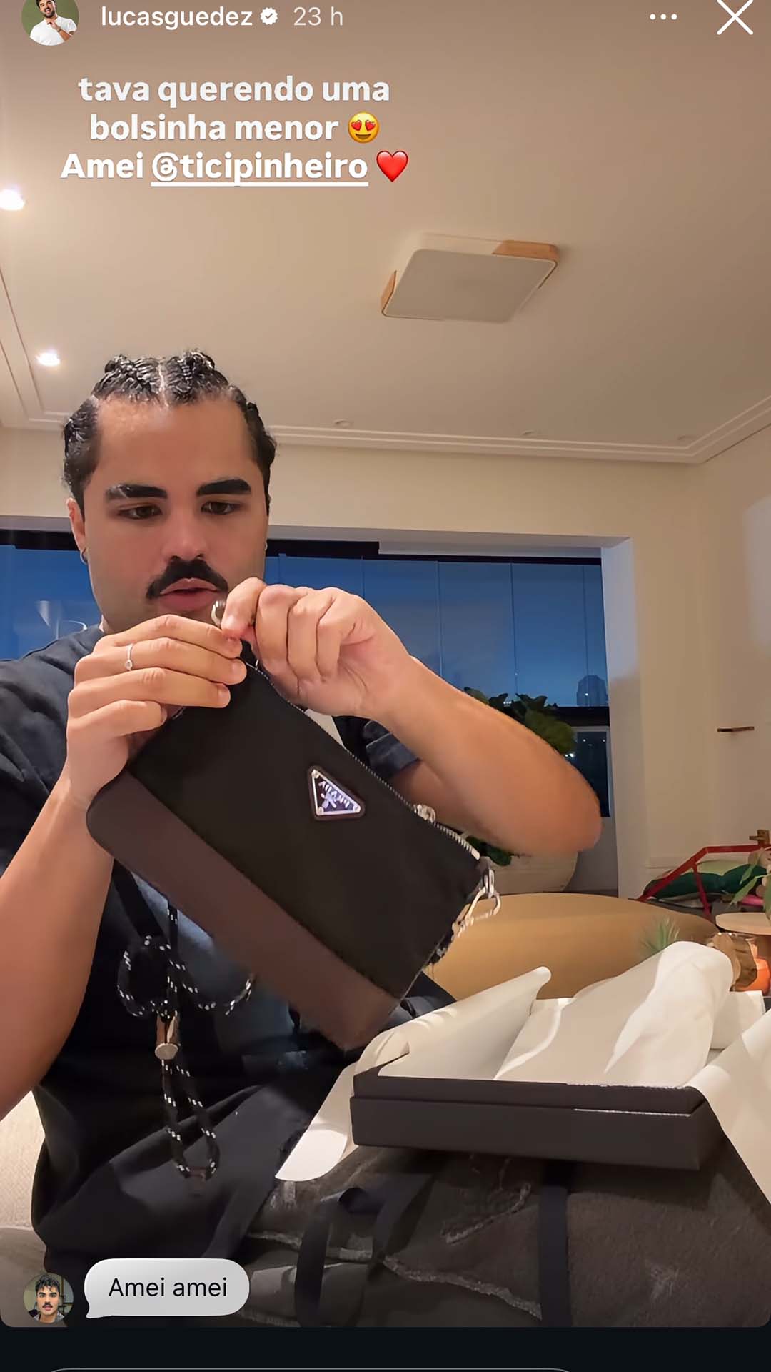 Presente que Ticiane Pinheiro deu para Lucas Guedez - Foto: Reprodução / Instagram
