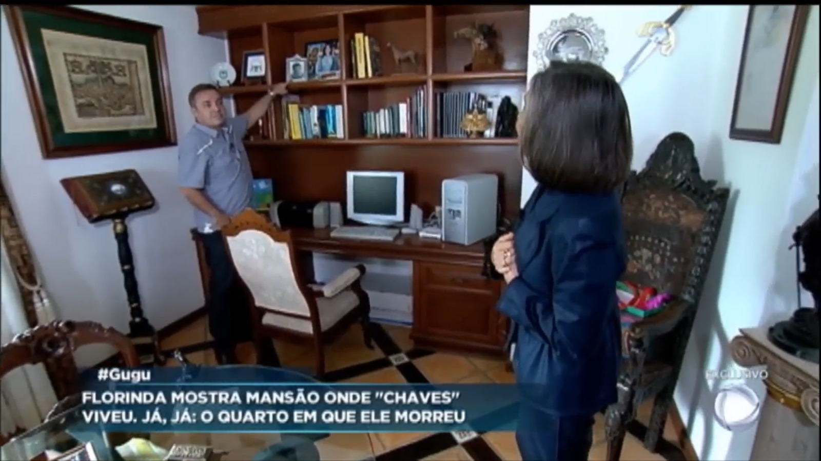 Em 2017, Florinda Meza abriu as portas da mansão em Cancún ao apresentador Gugu Liberato - Foto: Reprodução / Record TV