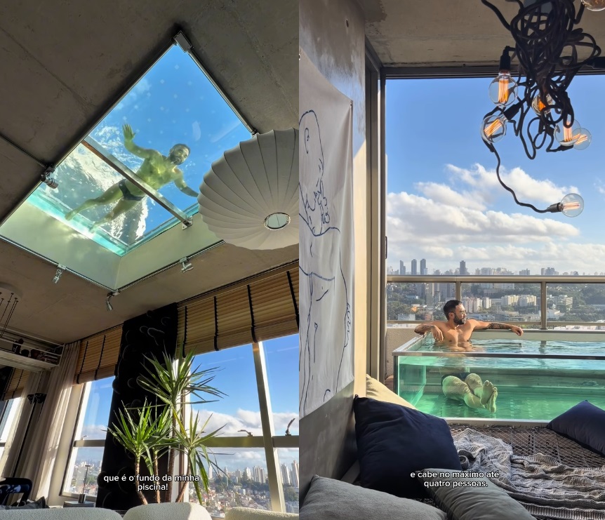 Piscina de Mauro Sousa — Foto: Reprodução/Instagram