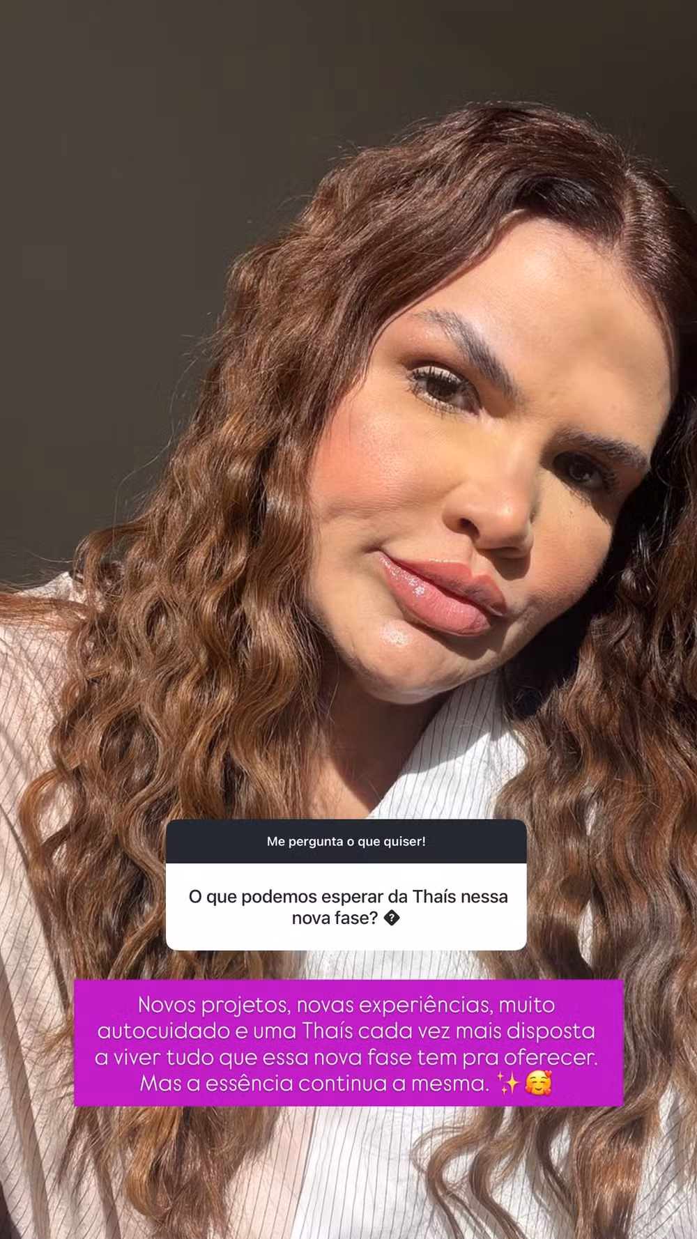 Thaís Carla respondeu a dúvidas dos seguidores - Foto: Reprodução/Instagram
