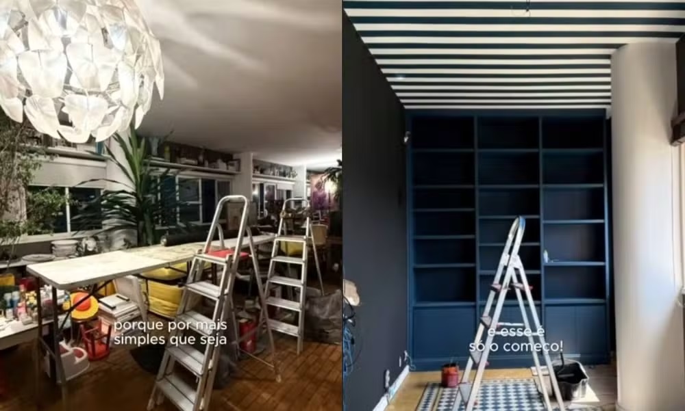 Carolina Ferraz mostra reforma em casa — Foto: Reprodução / Instagram
