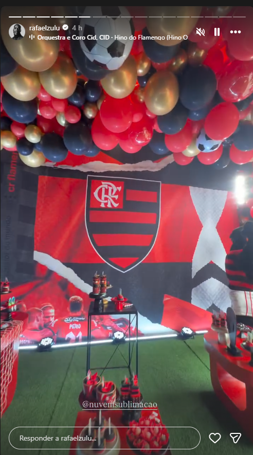 Storie Rafael Zulu - Foto: Reprodução/Instagram 
