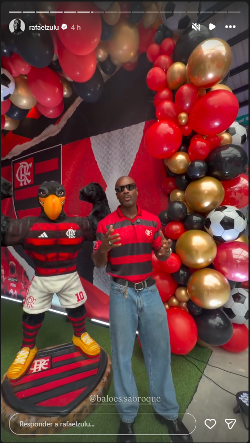 Storie Rafael Zulu - Foto: Reprodução/Instagram 